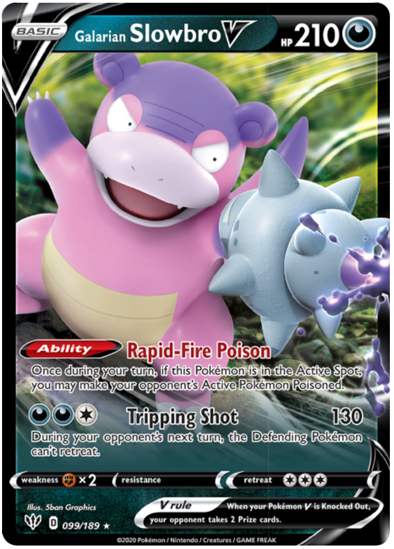 <transcy>Pokemon Card Darkness Alaze 99/189 099/189 Galarian Slowbro V Ultra Rare</transcy>