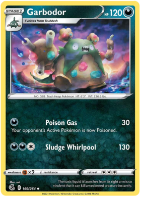 Pokemon Card Fusion Strike 169/264 Garbodor Uncommon