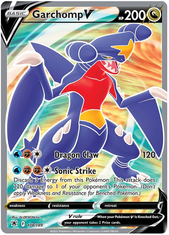 Pokemon Card Astral Radiance 178/189 Garchomp V Full Art