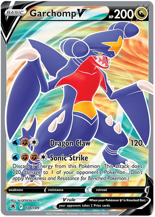 Pokemon Card Astral Radiance 178/189 Garchomp V Full Art