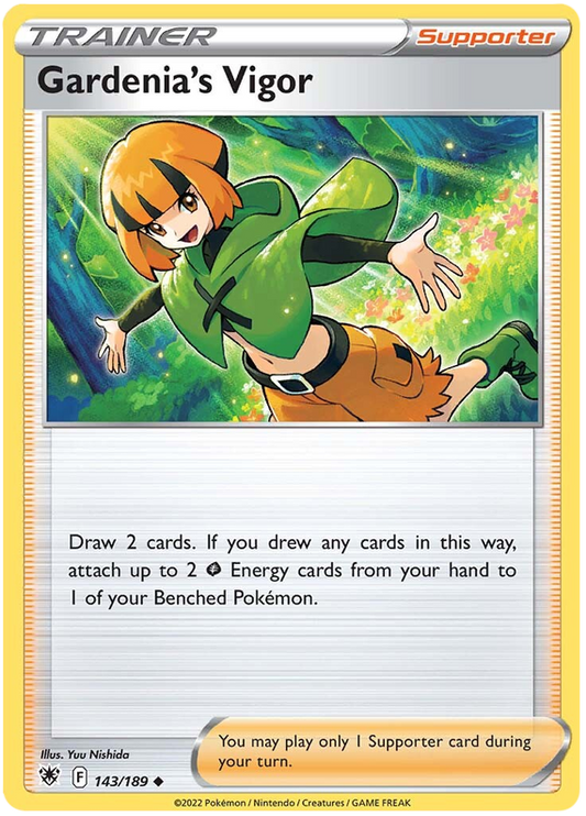 Pokemon Card Astral Radiance 143/189 Gardenia's Vigor Supporter Uncommon