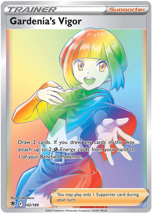 (S) Pokemon Card Astral Radiance 202/189 Gardenia’s Vigor Supporter Hyper Rare *MINT*