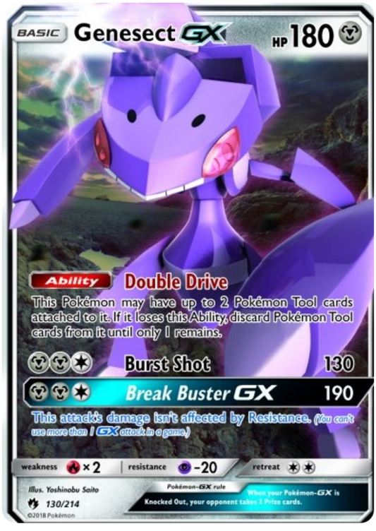 Pokemon Card Lost Thunder 130/214 Genesect GX Ultra Rare *MINT*