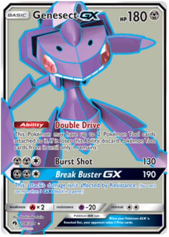 Pokemon Card Lost Thunder 204/214 Genesect GX Full Art *MINT*