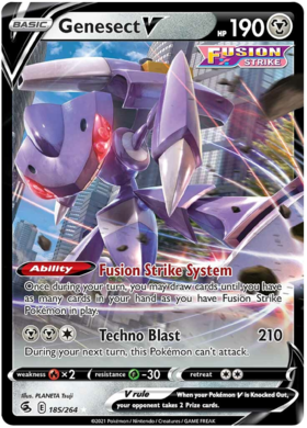 Pokemon Card Fusion Strike 185/264 Genesect V Ultra Rare