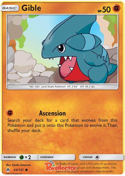 Pokemon Card Forbidden Light 60/131 060/131 Gible Common *MINT*