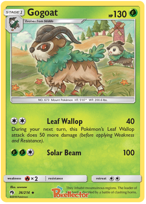 Pokemon Card Lost Thunder 36/214 036/214 Gogoat Uncommon *MINT*