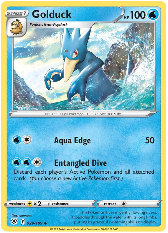 Pokemon Card Astral Radiance 29/189 029/189 Golduck Uncommon