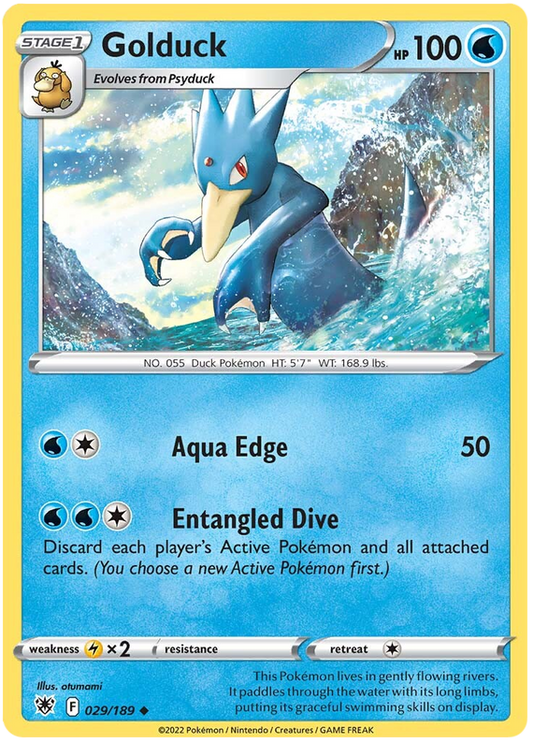 Pokemon Card Astral Radiance 29/189 029/189 Golduck Uncommon