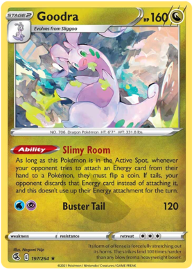 Pokemon Card Fusion Strike 197/264 Goodra Rare