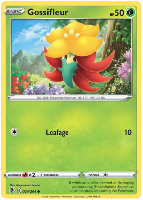 Pokemon Card Fusion Strike 024/264 24/264 Gossifleur Common