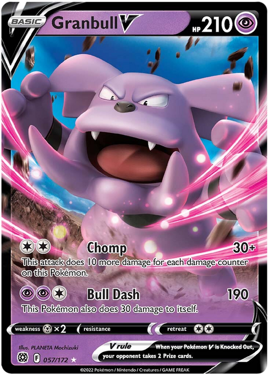 Pokemon Card Brilliant Stars 057/172 57/172 Granbull V Ultra Rare *M*