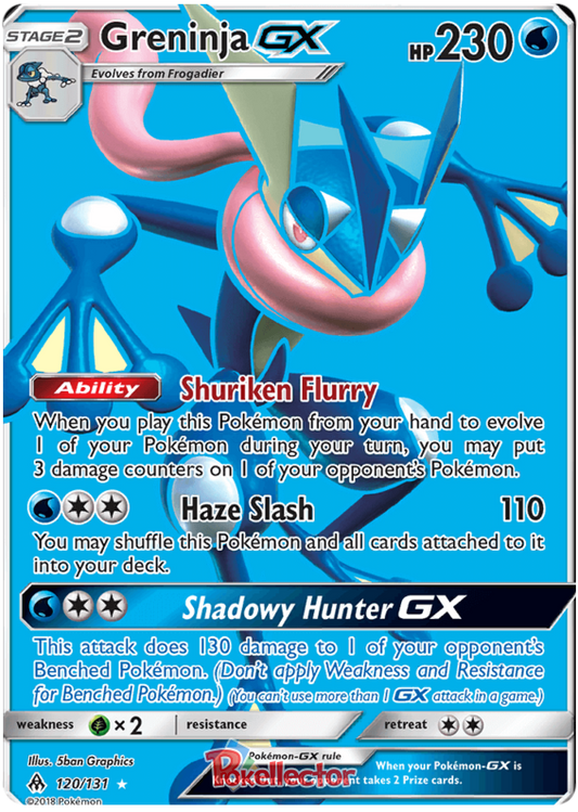 Pokemon Card Forbidden Light 120/131 Greninja GX Full Art *MINT*