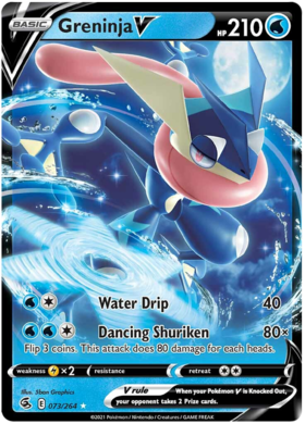 Pokemon Card Fusion Strike 073/264 73/264 Greninja V Ultra Rare