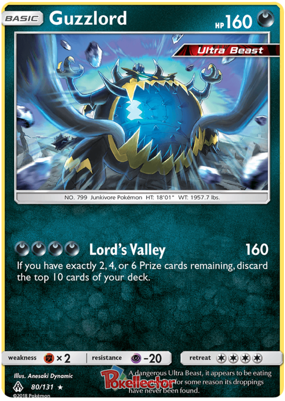 Pokemon Card Forbidden Light 80/131 080/131 Guzzlord Holo Rare *MINT*
