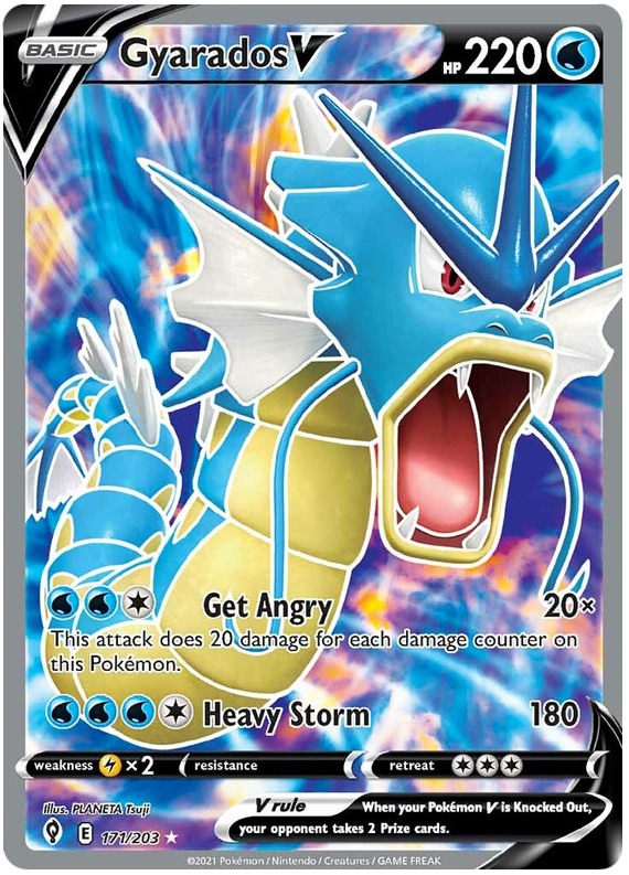 Pokemon Card Evolving Skies 171/203 171/203 Gyarados V Full Art *M*