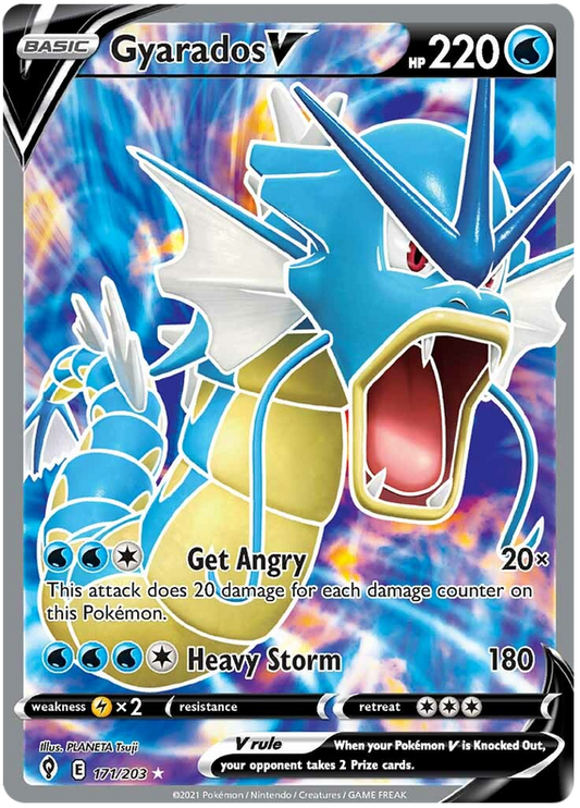 Pokemon Card Evolving Skies 171/203 171/203 Gyarados V Full Art *M*