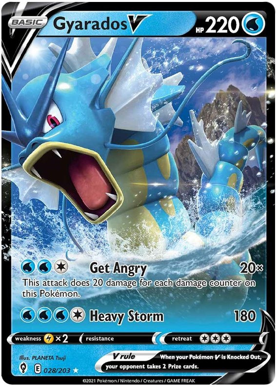 Pokemon Card Evolving Skies 28/203 028/203 Gyarados V Ultra Rare *M*