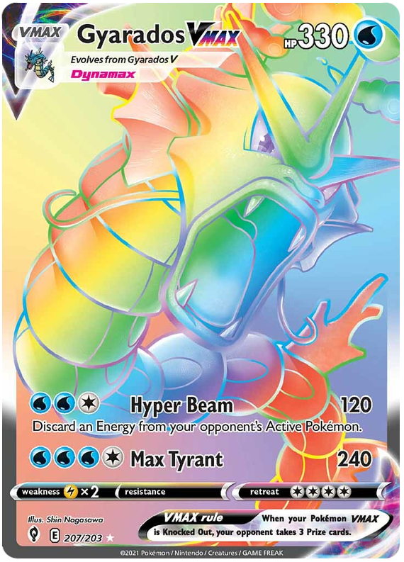 <transcy>Pokemon Card Evolving Skies 207/203 207/203 Gyarados VMAX Hyper Rare</transcy>