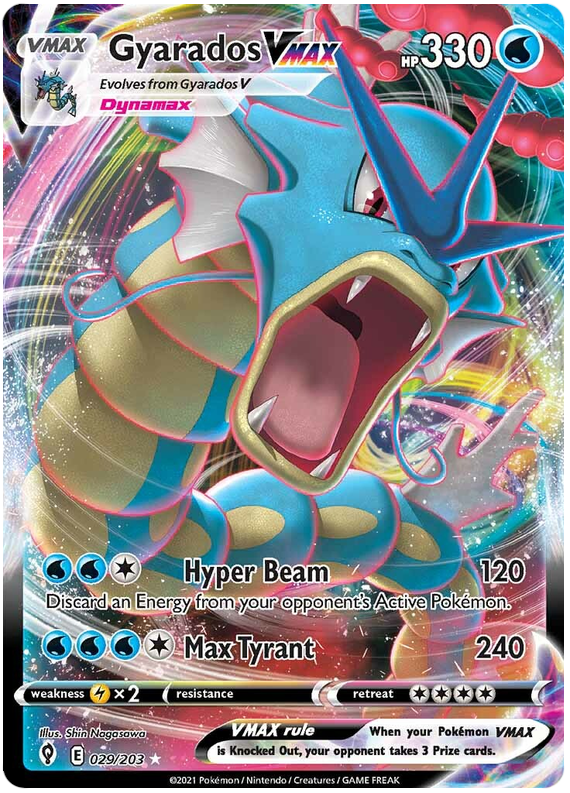 Pokemon Card Evolving Skies 29/203 029/203 Gyarados VMAX Ultra Rare *M*