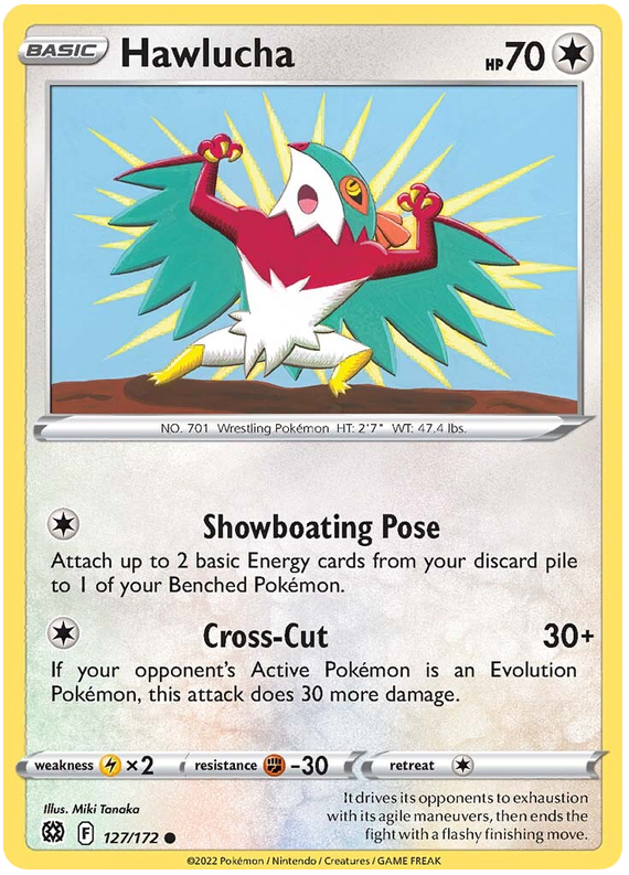 Pokemon Card Brilliant Stars 127/172 Hawlucha Common