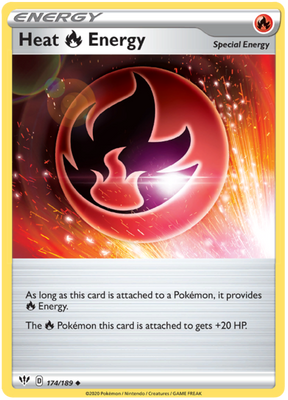 Pokemon Card Darkness Ablaze 174/189 174/189 Heat Energy Uncommon
