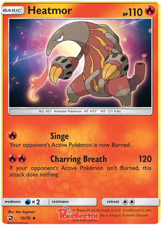 Pokemon Card Dragon Majesty 10/070 010/070 Heatmor Uncommon