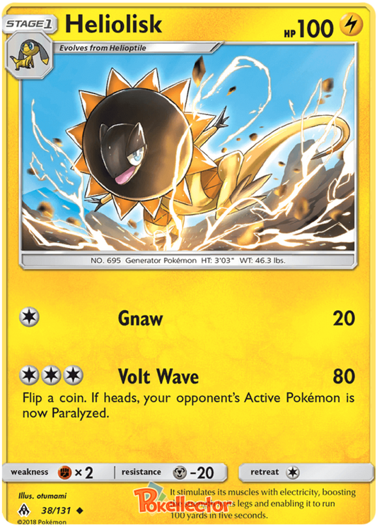 Pokemon Card Forbidden Light 38/131 038/131 Heliolisk Uncommon *MINT*