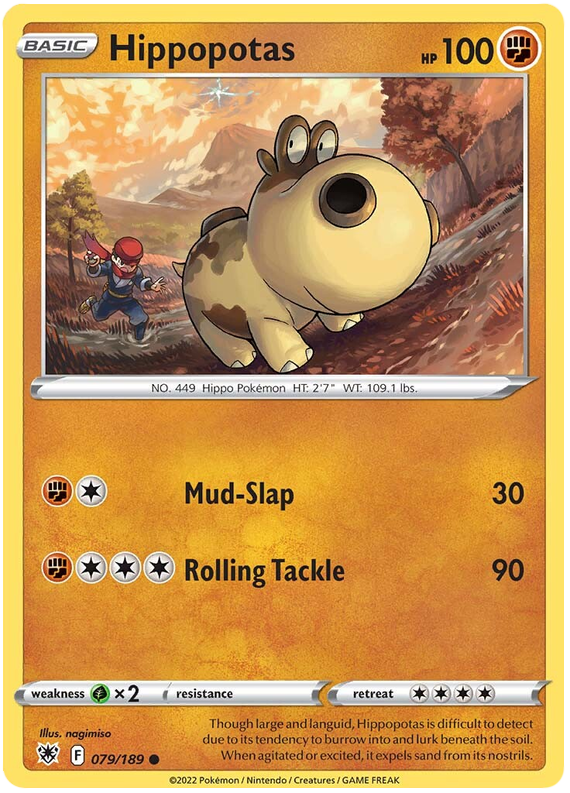 Pokemon Card Astral Radiance 79/189 079/189 Hippopotas Common