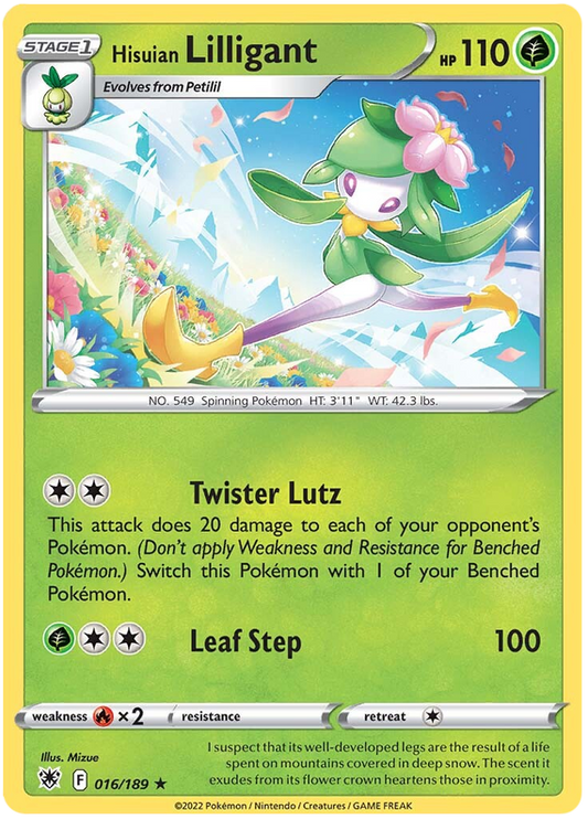 Pokemon Card Astral Radiance 16/189 016/189 Hisuian Lilligant Holo Rare