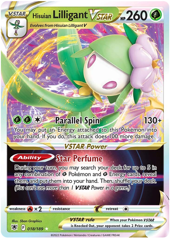 Pokemon Card Astral Radiance 18/189 018/189 Hisuian Lilligant VSTAR Ultra Rare *MINT*