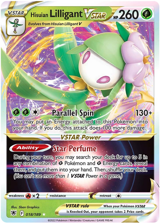 Pokemon Card Astral Radiance 18/189 018/189 Hisuian Lilligant VSTAR Ultra Rare *MINT*