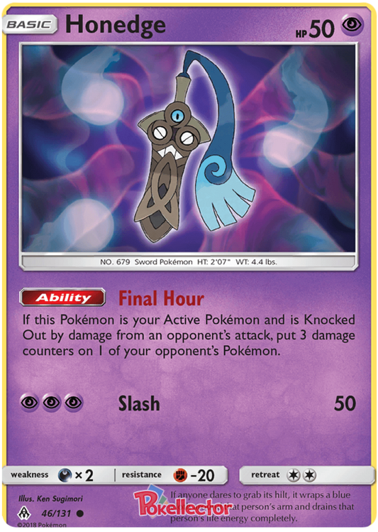 Pokemon Card Forbidden Light 46/131 046/131 Honedge Common *MINT*