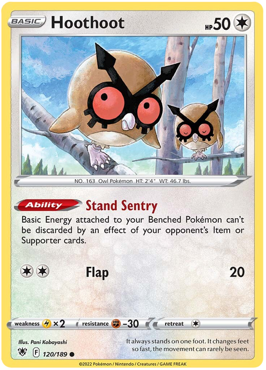 Pokemon Card Astral Radiance 120/189 Hoothoot Common