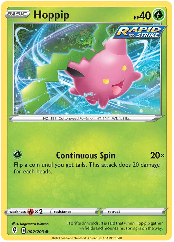 Pokemon Card Evolving Skies 2/203 002/203 Hoppip Common