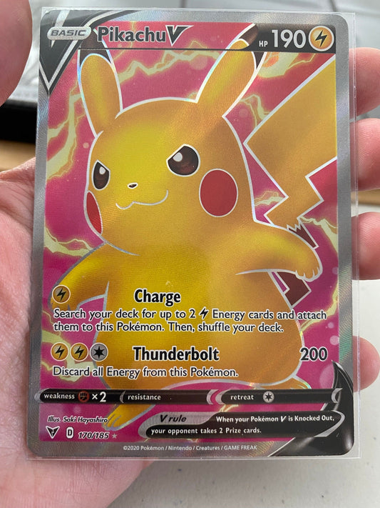 (S) Pokemon Card Vivid Voltage 170/185 Pikachu V Full Art Ultra *M*