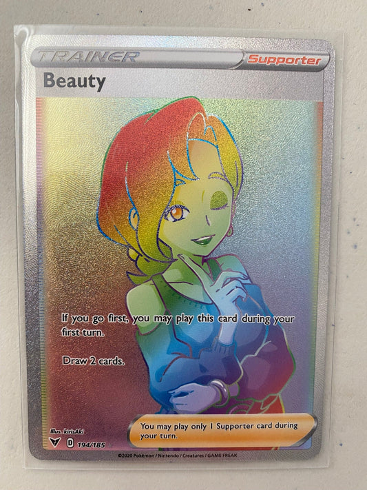 (S) Pokemon Card Vivid Voltage 194/185 Beauty Supporter Hyper Rare