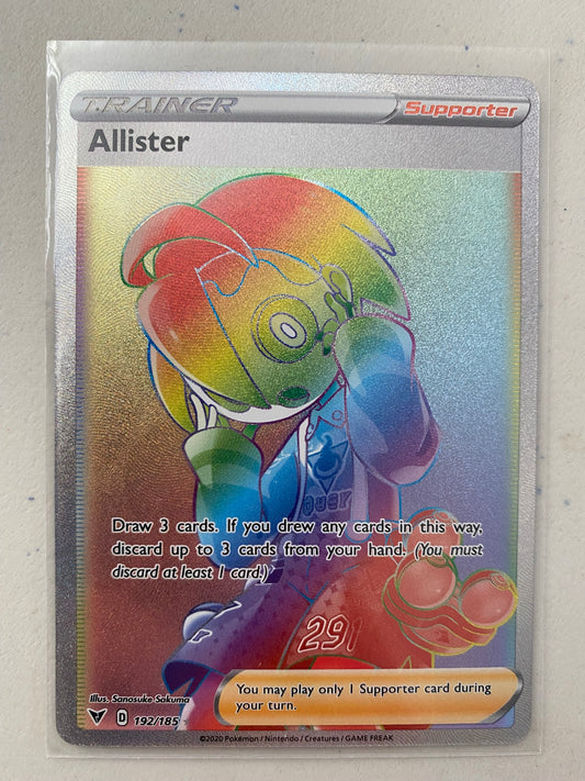 (S) Pokemon Card Vivid Voltage 192/185 Allister Supporter Hyper Rare