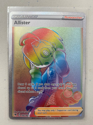 Pokemon Card Vivid Voltage 192/185 Allister Supporter Hyper Rare