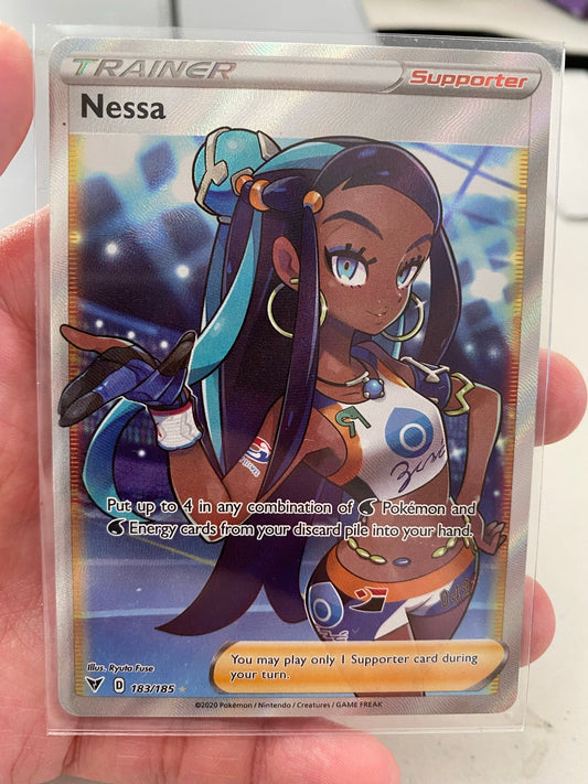 (S) Pokemon Card Vivid Voltage 183/185 Nessa Supporter Full Art *M*