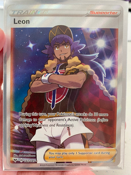 Pokemon Card Vivid Voltage 182/185 Leon Supporter Full Art *M*