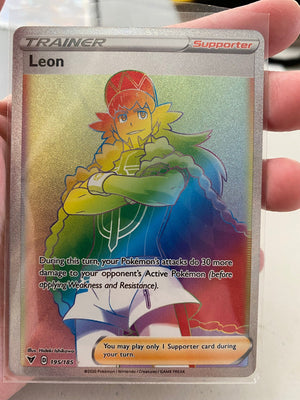 Pokemon Card Vivid Voltage 195/185 Leon Supporter Hyper Rare