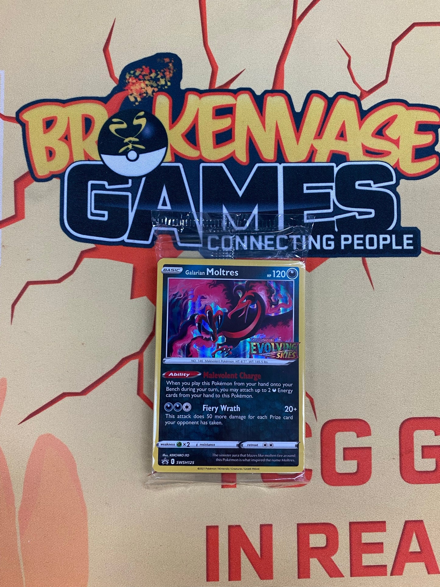 <transcy>Pokemon Card SEALED SWSH Black Star Promos SWSH125 Galarian Moltres Prerelease-Promo</transcy>