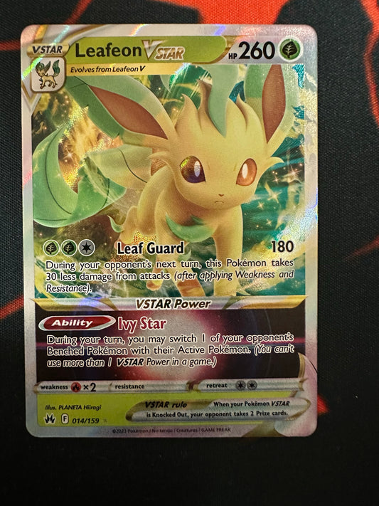 Pokemon Card Crown Zenith 014/159 14/159 Leafeon VSTAR Ultra Rare *MINT*