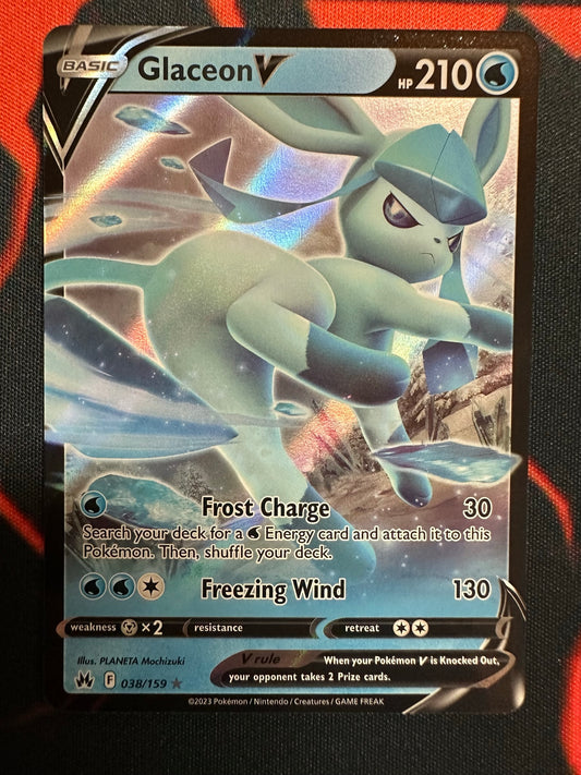 Pokemon Card Crown Zenith 038/159 38/159 Glaceon V Ultra Rare *MINT*