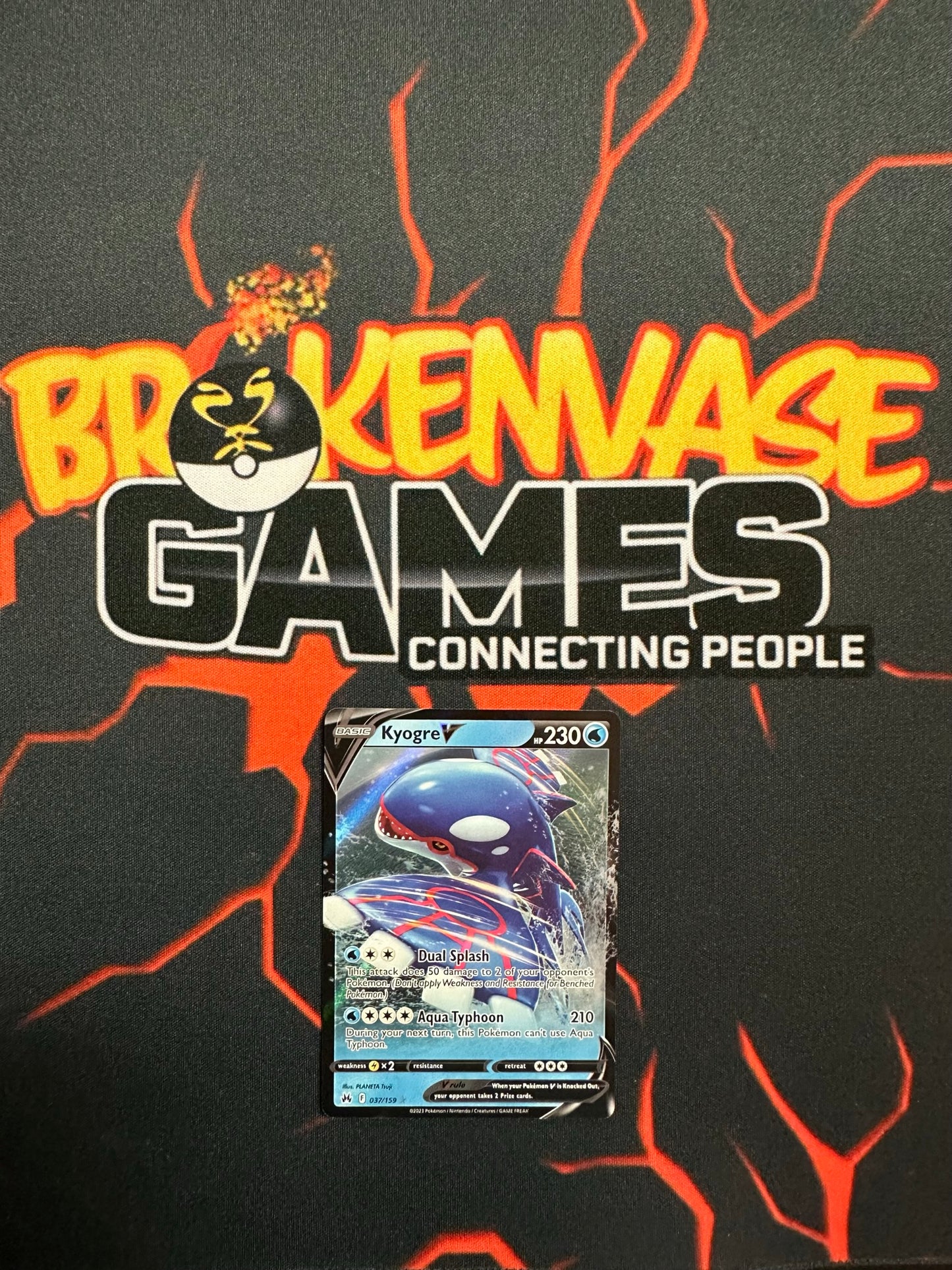 Pokemon Card Crown Zenith 037/159 37/159 Kyogre V Ultra Rare *MINT*