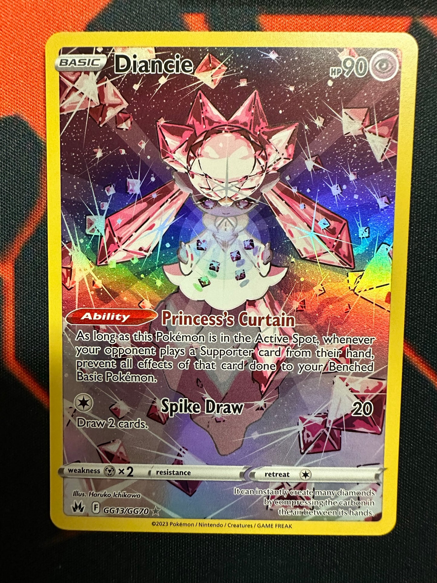 Pokemon Card Crown Zenith Galarian Gallery GG13/GG70 Diancie Holo Rare *MINT*