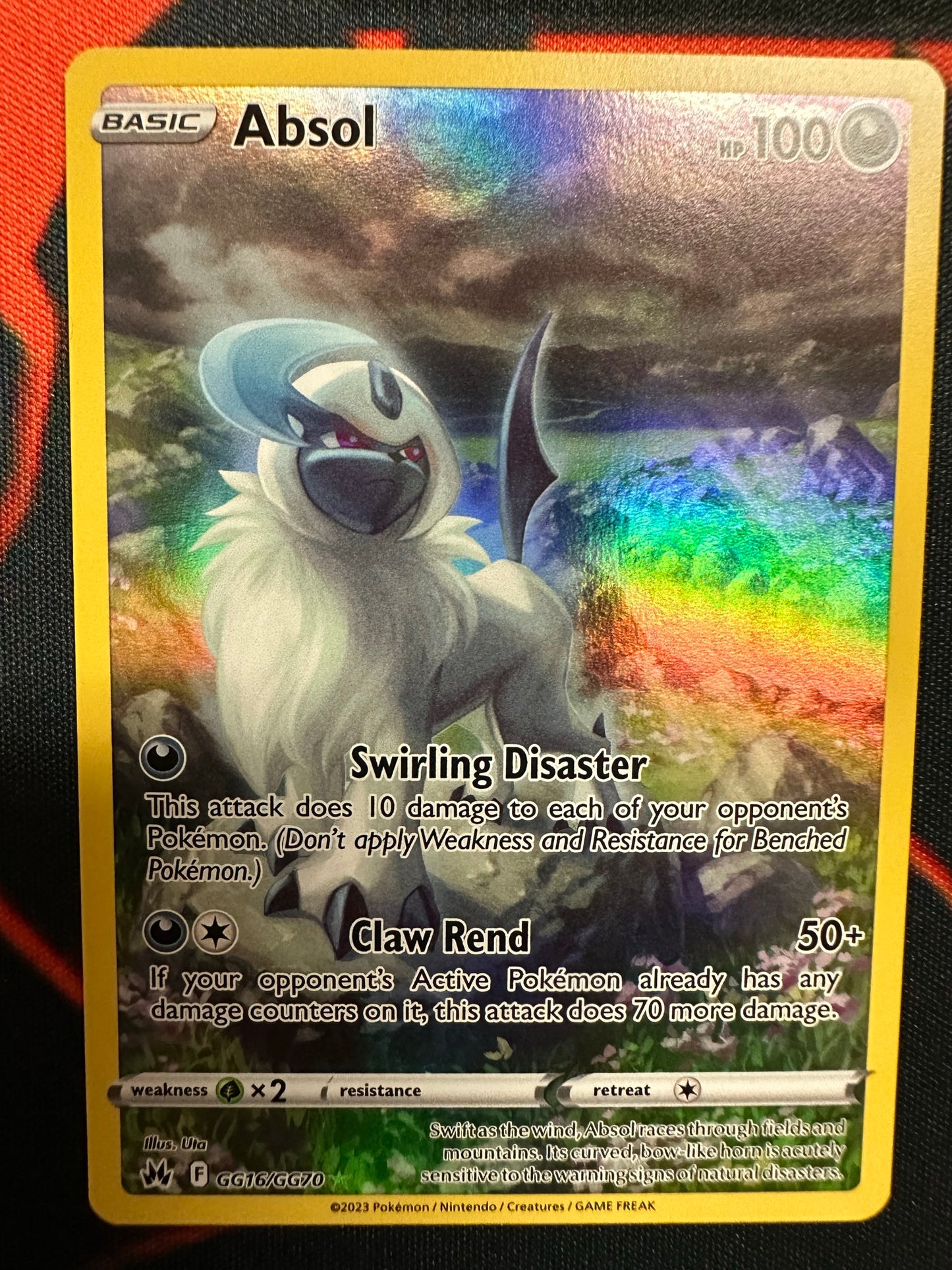 Pokemon Card Crown Zenith Galarian Gallery GG16/GG70 Absol Holo Rare *MINT*