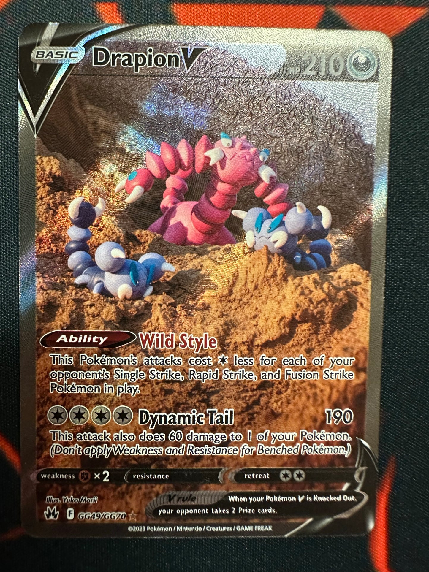 (S) Pokemon Card Crown Zenith Galarian Gallery GG49/GG70 Drapion V Ultra Rare *MINT*