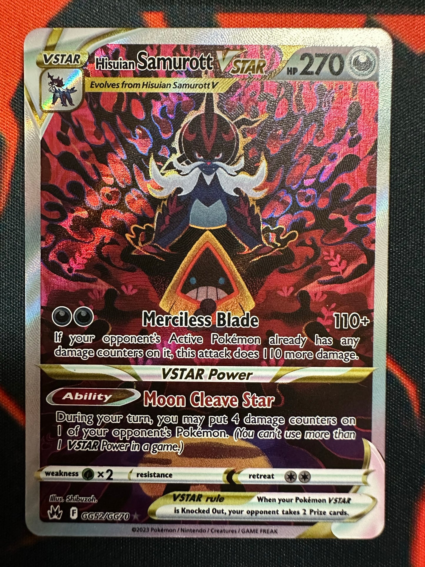 (S) Pokemon Card Crown Zenith Galarian Gallery GG52/GG70 Hisuian Samurott VSTAR Ultra Rare *MINT*